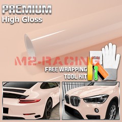 High Gloss Pale Pink Glossy Car Vinyl Wrap Sticker Decal Sheet Film Air Release