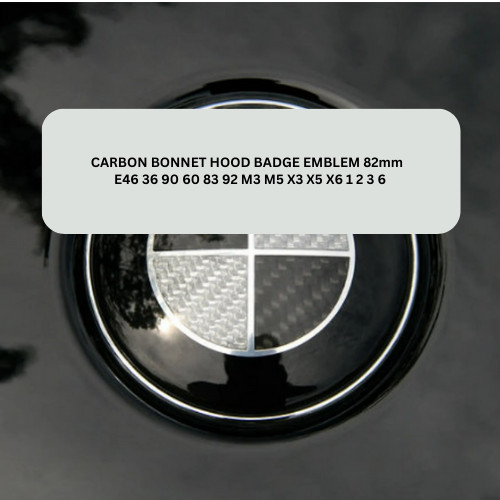 CARBON BONNET HOOD BADGE EMBLEM 82mm E46 36 90 60 83 92 M3 M5 X3 X5 X6 1 2 3 6