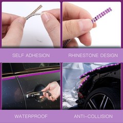 Kingdder 16.4 ft Bling Car Trim Self Adhesive ft, Purple