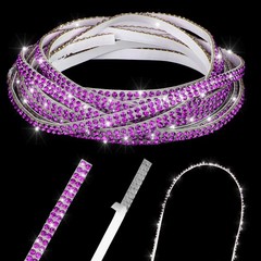 Kingdder 16.4 ft Bling Car Trim Self Adhesive ft, Purple