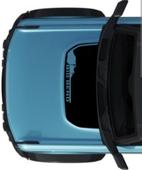 2021 2022 2023 FOR FORD BRONCO BIG BEND HOOD Vinyl Graphic Decal MATTE BLACK.