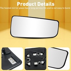 1/2Set For 2015-2022 250 F150 350 450 Tow 550 Mirror Glass Lower Heated Passenge