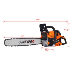 Gasoline Chainsaw 22 Inch, 58cc Gasoline Chainsaw for Tree, Wood Cutting