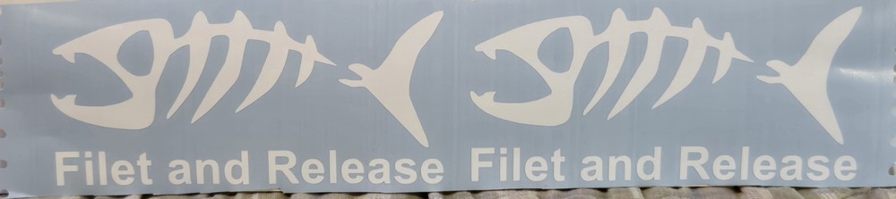 6″ FILET & RELEASE FISH FISHING VINYL DECAL STICKER Laptop bumper Window