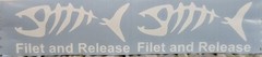 6″ FILET & RELEASE FISH FISHING VINYL DECAL STICKER Laptop bumper Window
