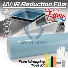 TPU Essmo Security Light Blue Glass Car Sunroof VLT70% UV99% Windshield Sunshade