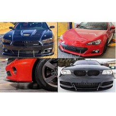 2x Adjustable Front Bumper Lip Splitter Spoiler Strut Rod Tie Support Bar Black