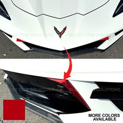 For Corvette 2020-2024 C8 Fang Front Bumper Accent C8R R Stingray Overlay Decal