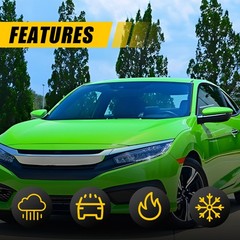 Chrome Delete Blackout Window Trims Vinyl LH RH For Honda Civic Coupe 16-20 1-10