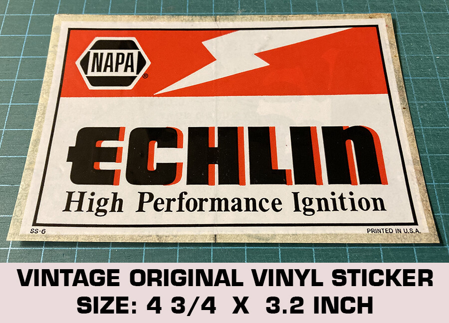 ECHLIN HIGH PERFORMANCE IGNITION VINTAGE ORIGINAL VINYL DECAL STICKER RACING