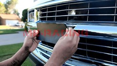 PET Honeycomb Carbon Fiber Satin Vinyl Wrap For GMC Bowtie Emblem Overlay Film