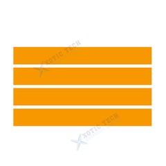 4x Sport Racing Yellow Universal Car Hood Fender Stripe Hash Mark Graphics Decal