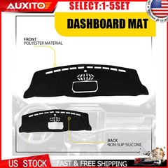 For Ford F150 2021-25 Dash Cover Mat Black Dashboard Carpet Style Protector 1-5X