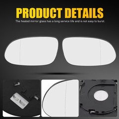Mirror Glass Replacement Heated w/ Backing Left or Right for Mercedes-Benz CLK55