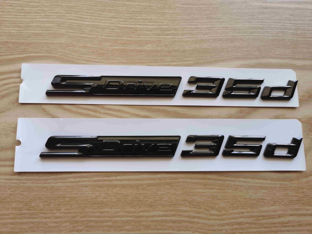 2pcs Gloss Black Letters Number Trunk Emblem Badge Sticker for BM SDrive 35d