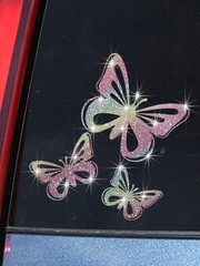 Multicolor Shiny Glitter Butterfly Stickers For Car Exterior