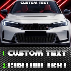 Custom Text Personalized Lettering Windshield Decal Sticker JDM KDM USDM EURO I