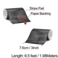 2x 3″ x 78″ DIY Black Racing Stripes Car Hood Vinyl Tape Sticker Body Decals