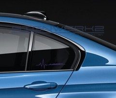 A spec heartbeat pulse Sticker Left Pair