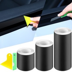 3 Rolls Matte Black Vinyl Wrap For Car Chrome Delete Tape 2 / 2.8 / 4 Inch