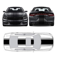 Racing Stripes & pinstripes [3x] 2″ , 21″, 2″ x 68″ Self Healing Vinyl Fits All