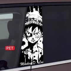One Piece Comic Car Center Pillar Sticker B-pillar Protective Film 2pcs Cool！