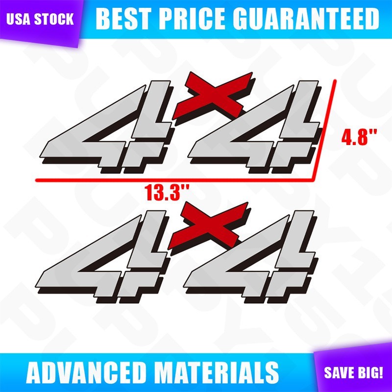 99-06 For Sierra Silverado 4×4 decals – F – bed side truck stickers 1500 2500 HD