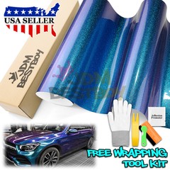 Galaxy Dust Gloss Purple Teal Metallic Car Sticker Decal Vinyl Wrap Sheet Film