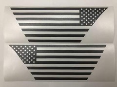 Premium Cast Matte Black Vinyl Flag Decals for Wrangler JL and Gladiator Fender