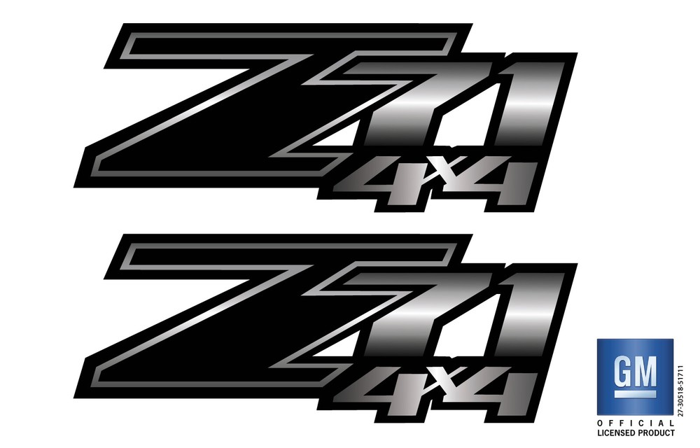 2007-2013 Chevy Silverado GMC Sierra Z71 4X4 Bed Decal Stickers Set of (2)