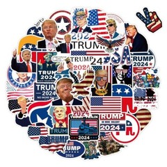 Trump 2024 Sticker Packs Water Resistant Laptop Decal Election Republican