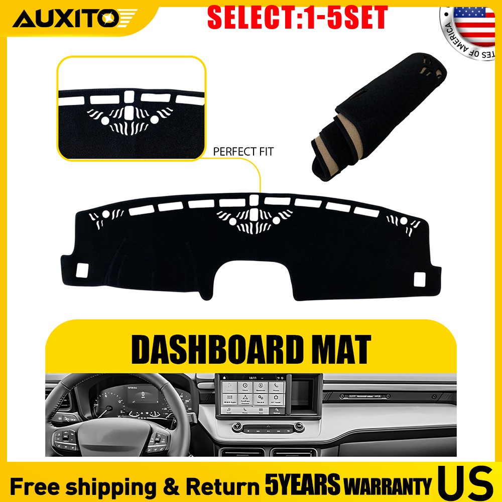 Fit 2022-25 Ford Maverick Dash Mat Dashboard Protector Anti-Glare Pad Black 1-5X