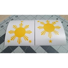 Philippine Sun and Stars of the Filipino Flag | Decal Vinyl Sticker