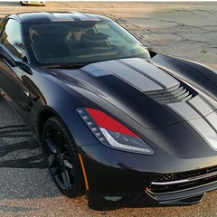 Set Red Die-cut Vinyl Headlight Eyelid Eye Edge Sticker For Chevy Corvette 14-19