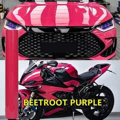 5FTx50FT PET Gloss Crystal Beetroot Purple Vinyl Wrap Self-Adhesive Air Release