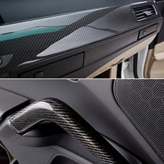7D Premium Super Gloss Black Carbon Fiber Vinyl Wrap Bubble Free Air Release 6D