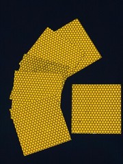 6 pc Conspicuity Tape DOT Reflective Trailer Construction Yellow 2” x 2″ Squares