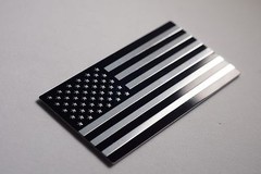 3D Aluminum US American Flag Sticker Decal | Auto Car Bike Emblem | 3.15″x1.75″