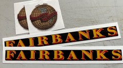 Fairbanks Scale decal 5-1/2” And 1-1/2” Globe Store Vintage Early Style set 4