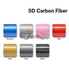 5D Carbon Fiber Black High Gloss Glossy Auto Vinyl Wrap Sticker Decal Sheet Film