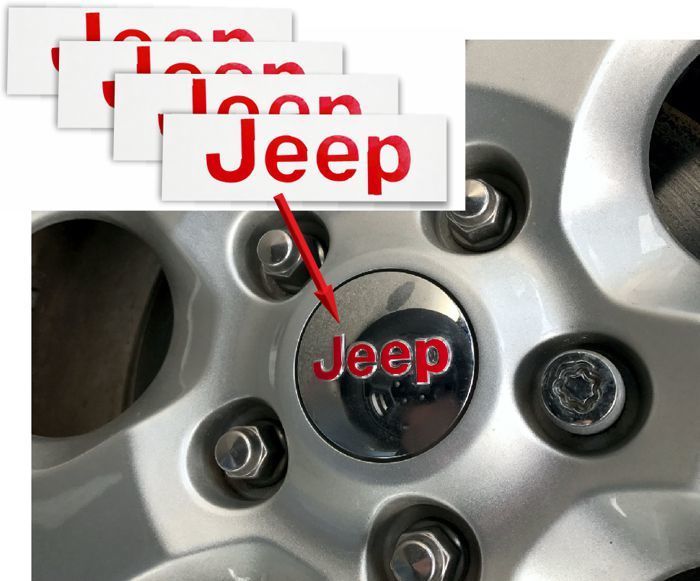 JEEP Center Cap Overlay Decals fits Cherokee and Grand Cherokee