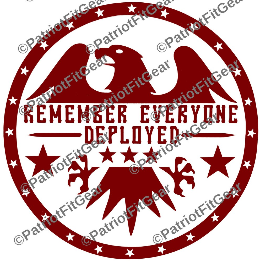 Remember Everyone Deployed,RED,ARMY,Navy,USAF,USCG,Military,Vinyl Decal