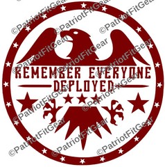 Remember Everyone Deployed,RED,ARMY,Navy,USAF,USCG,Military,Vinyl Decal