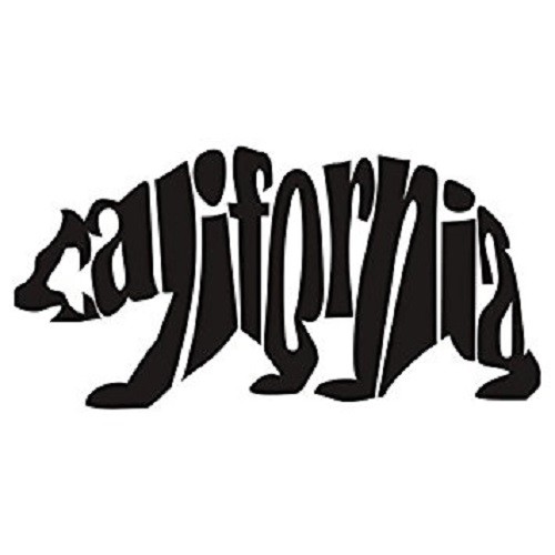 CALIFORNIA BEAR LETTERING Vinyl Decal Sticker – Car Truck Window animal laptop