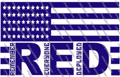 R.E.D.,Remember Everyone Deployed,Support Our Troops,Flag,Stickers,Vinyl Decal
