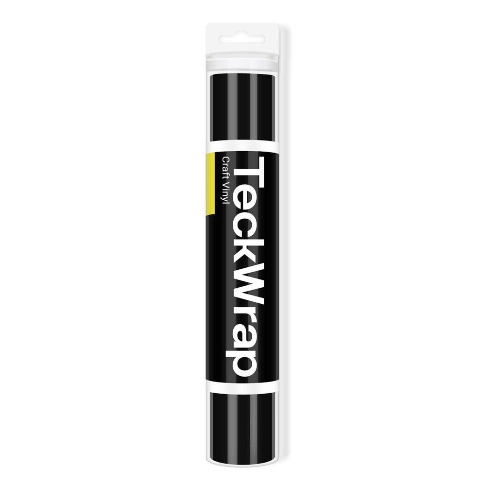 001 Vinyl Glossy Permanent Adhesive Vinyl for Craft Decal, Glossy Ink Black