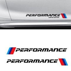 2 PCS Car Door Sticker For BMW M Performance Auto Bumper Decal Limited Vinyl