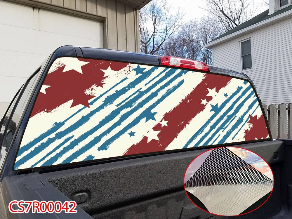 See through Pick Up Truck SUV Rear Back Window Graphics Decal Wrap Tint #42