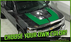 Vinyl Decal Graphics 4 Fits- Chevy Silverado Hood Racing Stripes 2016 2017 2018