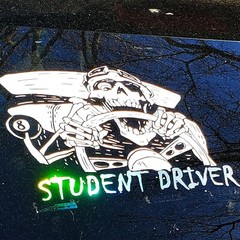 STUDENT DRIVER Holographic Decal Sticker Car Truck Boat